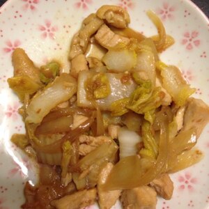 鶏むね肉と白菜の炒め物★